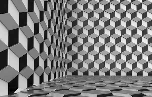 Geometriska 3d render bakgrund — Stockfoto