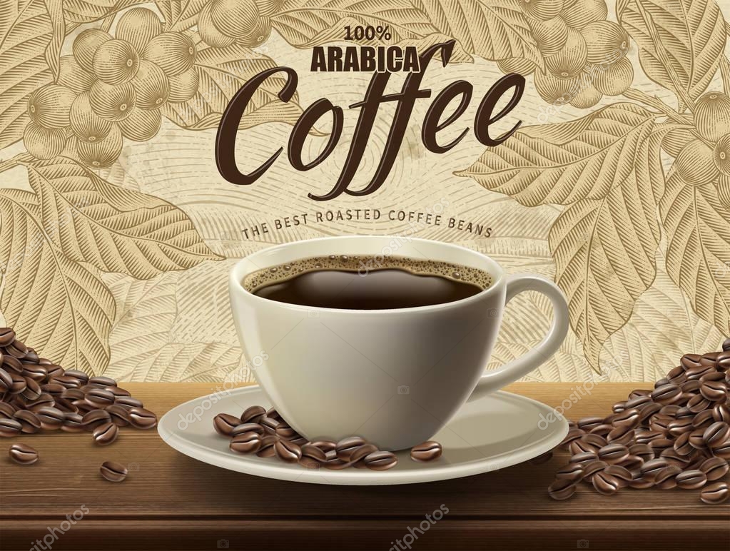 Arabica kahve reklamlar — Stok Vektör © kchungtw 184065678
