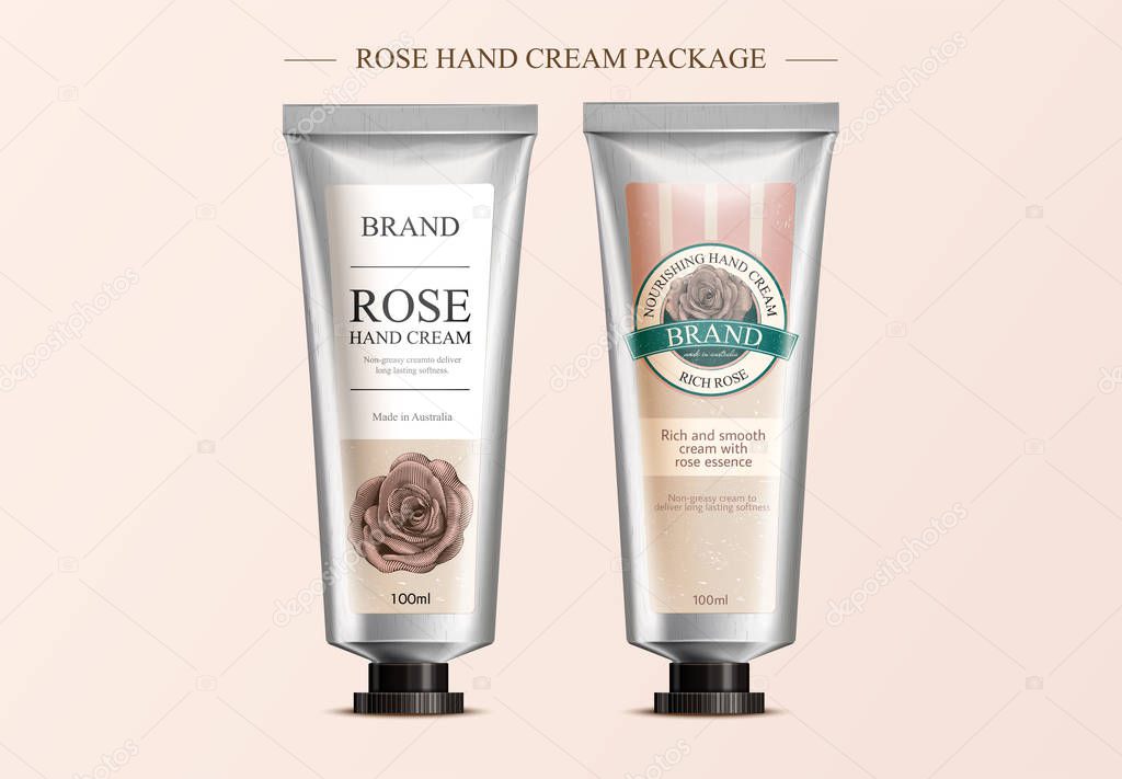 Download Rose hand cream mockup — Stock Vector © kchungtw #184066390