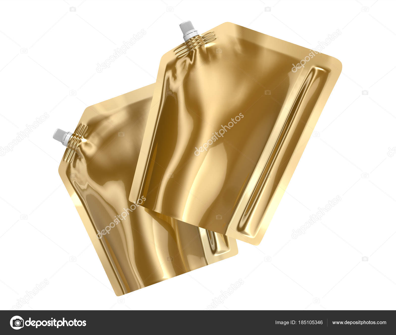 Download Detergent Refill Package Render Champagne Gold Stand Pouch Bag Mockup Stock Photo C Kchungtw 185105346 PSD Mockup Templates