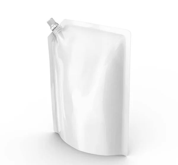 洗剤の詰め替えパッケージ ふた付き レンダリング スタンディングパウチ袋モックアップ — ストック写真