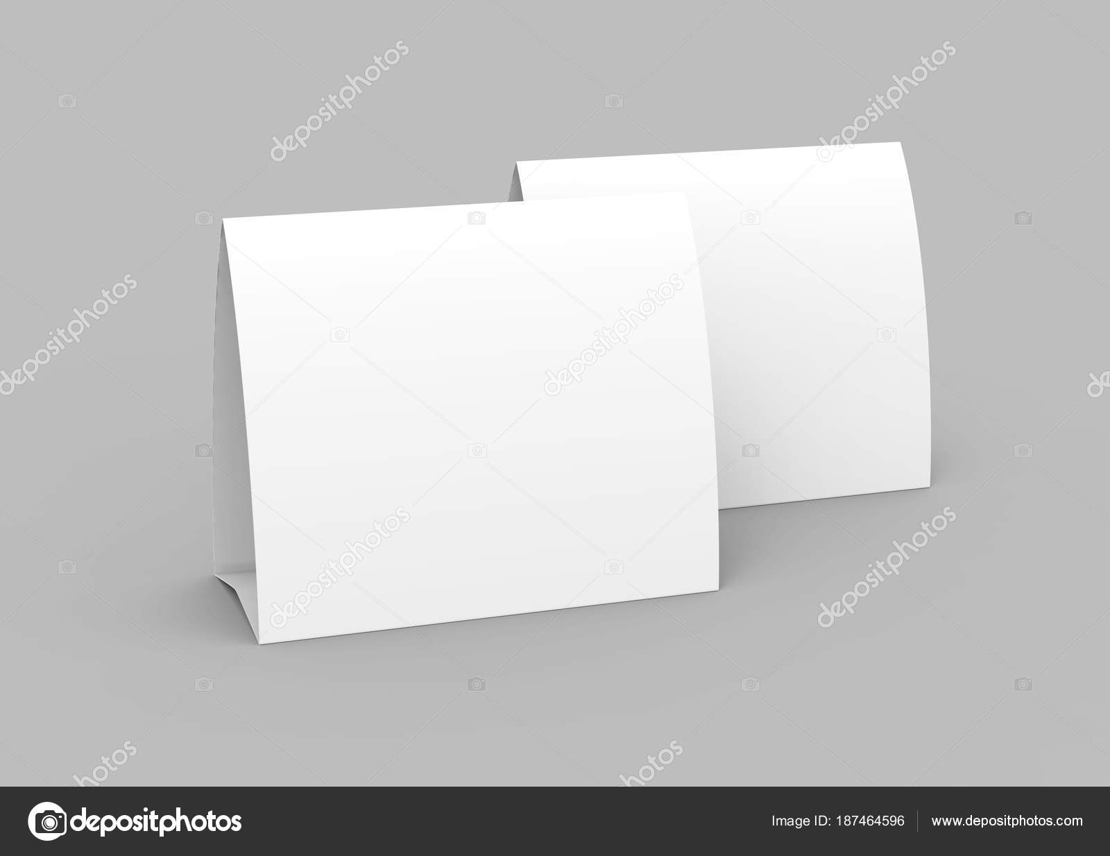 Blank Paper Tent Template White Tent Cards Set Empty Space Stock Blank Paper Tent Template White Tent Cards Set Empty Space Stock