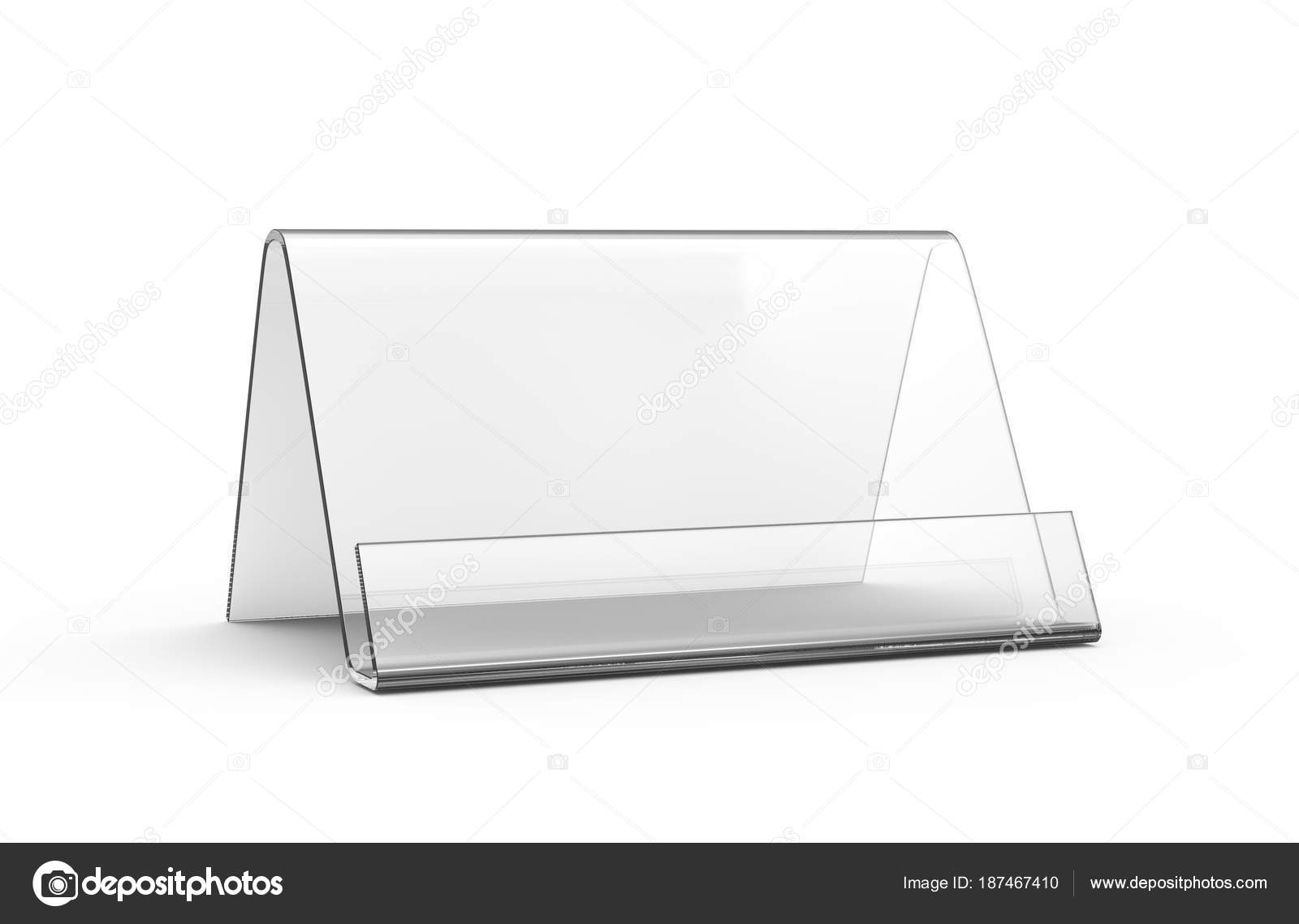 Download Acrylic Stand Mockup Render Transparent Table Stand Triangle Shape Stock Photo C Kchungtw 187467410 PSD Mockup Templates