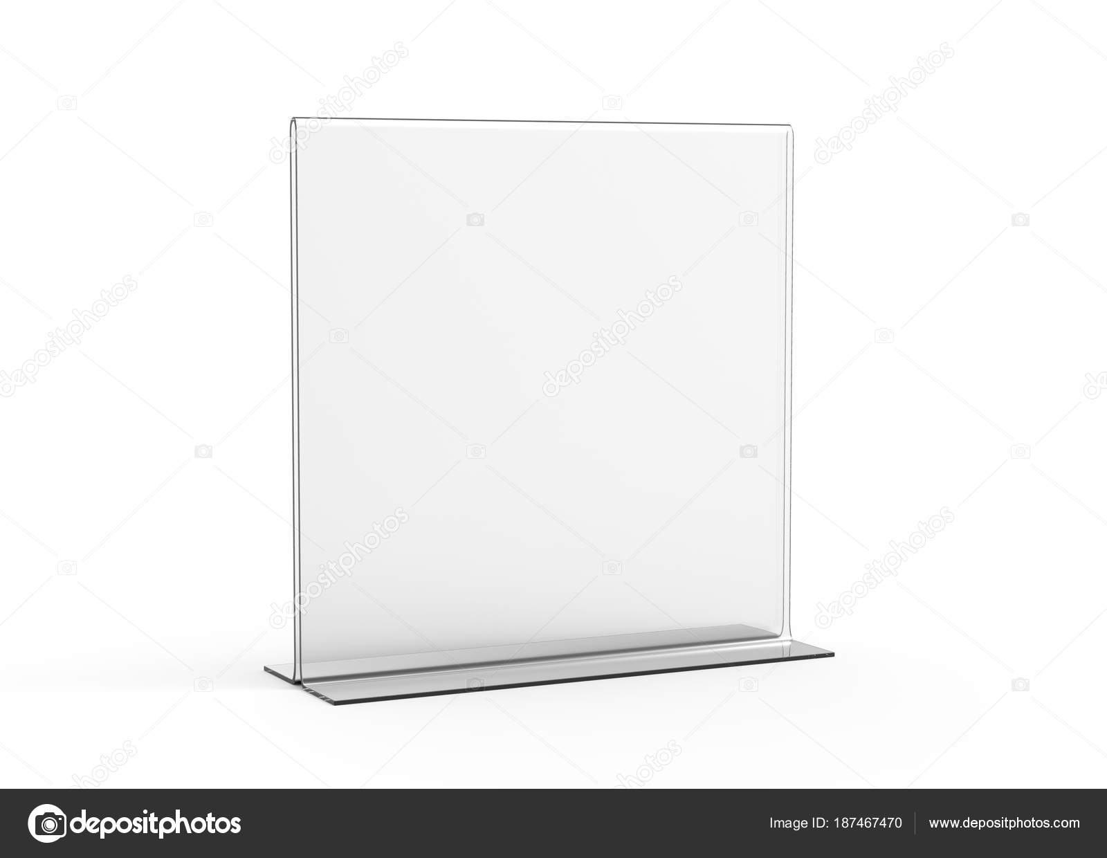 Download Acrylic Stand Mockup Render Transparent Table Stand Restaurant Menu Product Stock Photo By C Kchungtw 187467470
