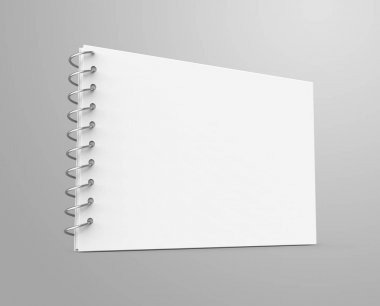 Boş not defteri mockup, 3d render stand spiral defter ile tasarımı için boş alanı kullanır