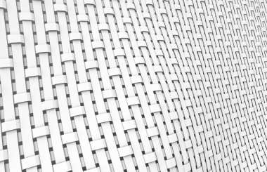 Boş lif yüzeyi, crowfoot saten örgü desen 3D render