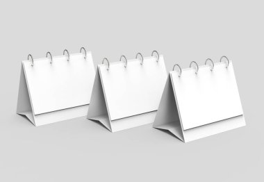 Boş masa takvimi, kullanır 3d render takvim mockup tasarım için boş alan ile ayarla