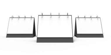 Boş masa takvimi, kullanır 3d render takvim mockup tasarım için boş alan ile ayarla