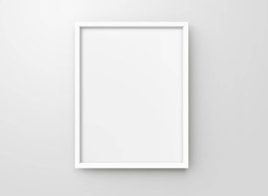 Beyaz çerçeve, Dekoratif kullanımlar için boş alan ile 3d render ince çerçeve