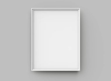 Beyaz çerçeve, Dekoratif kullanımlar için boş alan ile 3d render ince çerçeve
