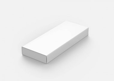 Boş kağıt kutusu, 3d render dikdörtgen hediye kutusu mockup