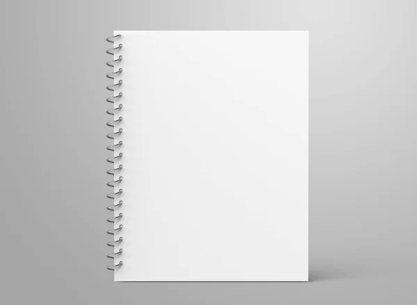 Maketa Prázdný Poznámkový Blok Vykreslení Stojan Spirála Notebook Prázdný Prostor — Stock fotografie