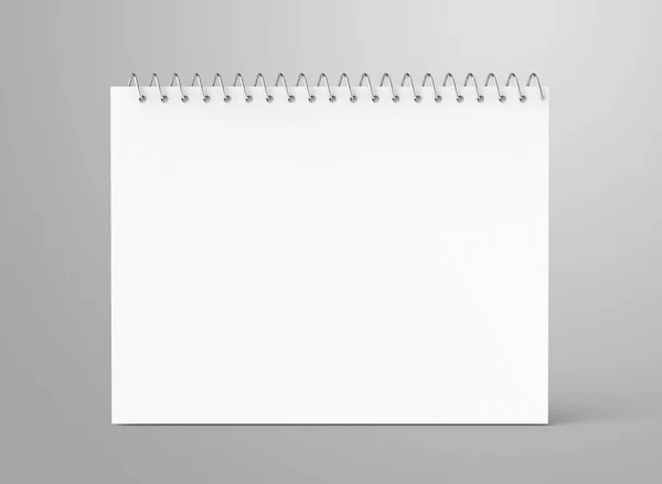 Mockup Notepad Branco Render Stand Espiral Notebook Com Espaço Vazio — Fotografia de Stock