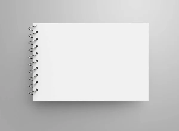 Cuaderno Notas Blanco Cuaderno Espiral Renderizado Con Espacio Vacío Para — Foto de Stock