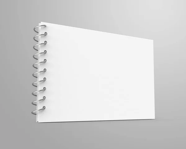 Tomt Anteckningsblock Mockup Render Monter Spiral Notebook Med Tomt Utrymme — Stockfoto
