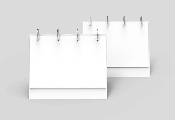 Leerer Schreibtischkalender Renderkalender Mockup Set Mit Leerem Raum Für Designzwecke — Stockfoto