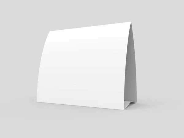 Blank Paper Tent Template White Tent Card Empty Space Render — Stock Photo, Image