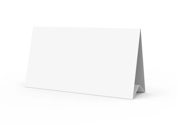 Blank Paper Tent Template White Tent Card Empty Space Render — Stock Photo, Image