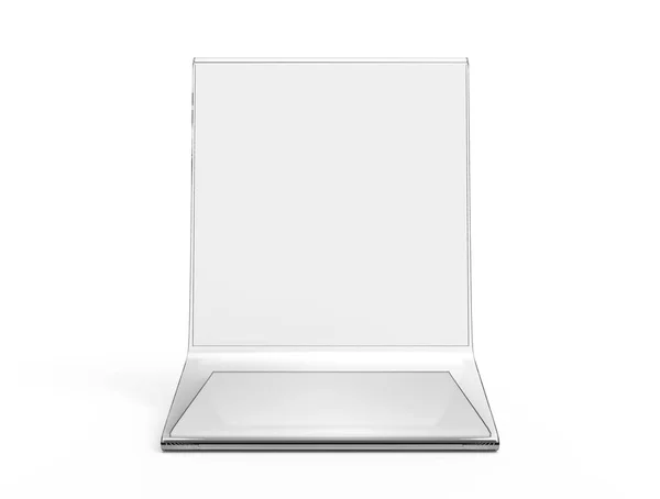 Modélisation Stand Acrylique Support Table Transparent Rendu Pour Menu Restaurant — Photo
