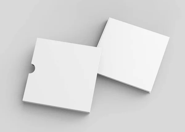 Libro en blanco con tapa de caja de cartón — Foto de Stock