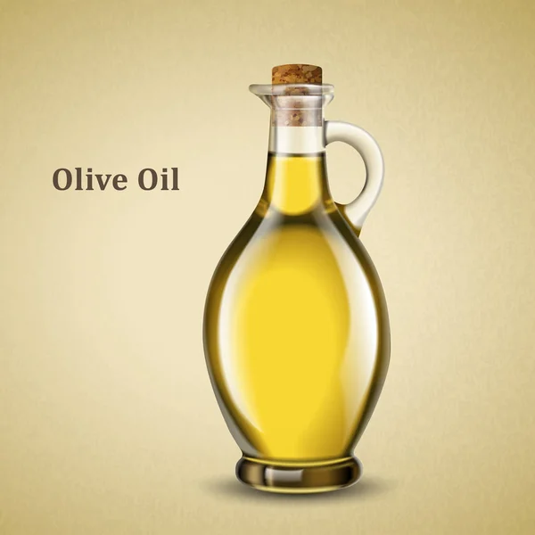オリーブ オイルの瓶の設計のための 図で絶妙なオリーブ オイルを使用してください — ストックベクタ