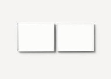 Beyaz resim çerçeveleri, 3d render ince çerçeveleri ile dekoratif kullanımlar için boş alanı ayarla