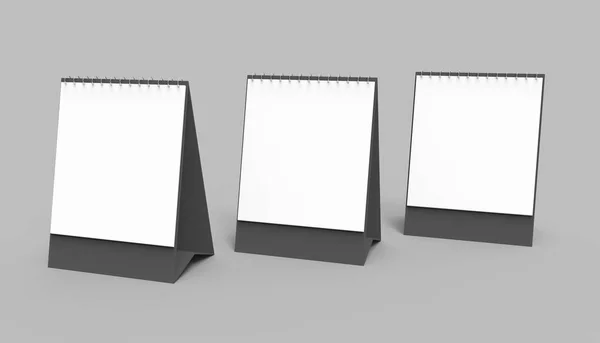 Tomt Skrivbord Kalender Render Kalender Mockup Med Tomt Utrymme För — Stockfoto