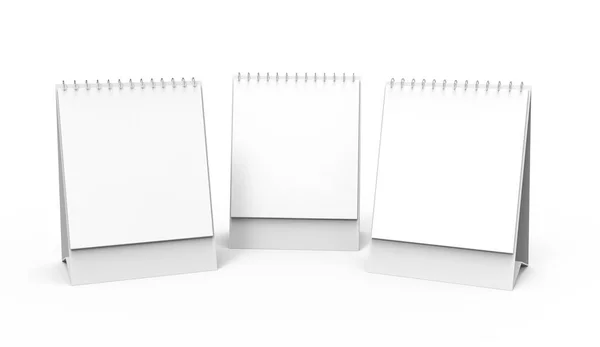 Tomt Skrivbord Kalender Render Kalender Mockup Med Tomt Utrymme För — Stockfoto