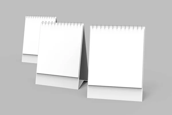 Leere Schreibtischkalender Renderkalender Attrappe Mit Leerem Raum Für Design Anwendungen — Stockfoto