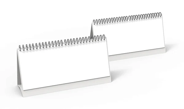空のデスク カレンダー デザインの空スペースで レンダリング カレンダーのモックアップを使用する長いデザイン セット — ストック写真
