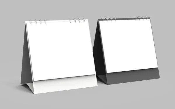 Tomt Skrivbord Kalender Render Kalender Mockup Med Tomt Utrymme För — Stockfoto