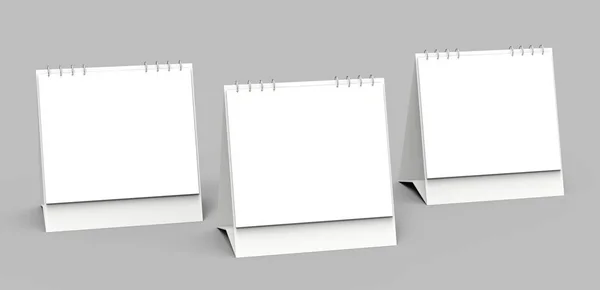 Tomt Skrivbord Kalender Render Kalender Mockup Med Tomt Utrymme För — Stockfoto