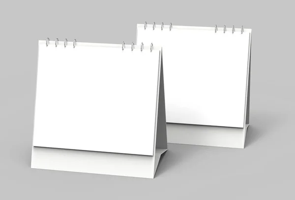 Prázdné Stolní Kalendář Vykreslení Kalendář Makety Prázdný Prostor Pro Návrh — Stock fotografie
