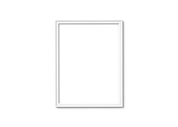 Witte Schilderijlijst Render Dun Frame Met Lege Ruimte Voor Decoratieve — Stockfoto