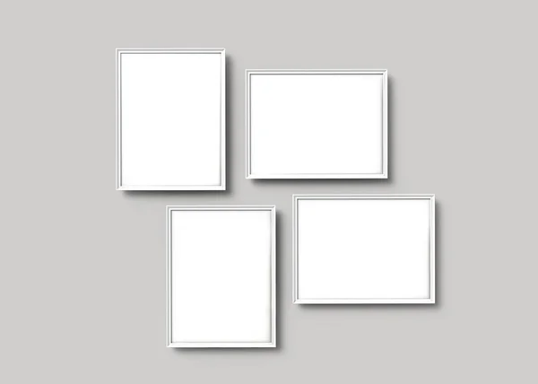Білі рамки для фотографій — стокове фото