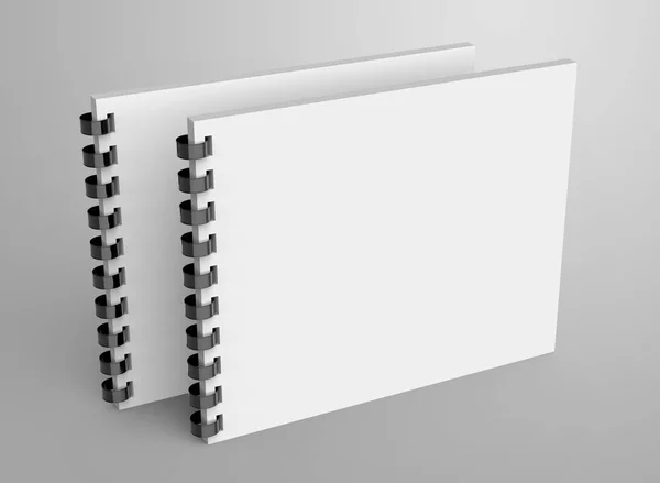 Notebook espiral em 3d render — Fotografia de Stock
