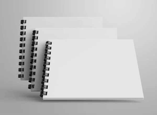 Cuaderno espiral en 3D render — Foto de Stock