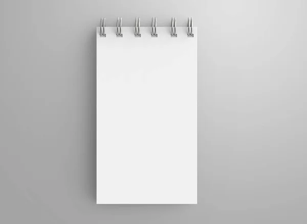 Spiraal Notebook Renderen Notitieblok Openen Met Lege Ruimte Voor Design — Stockfoto