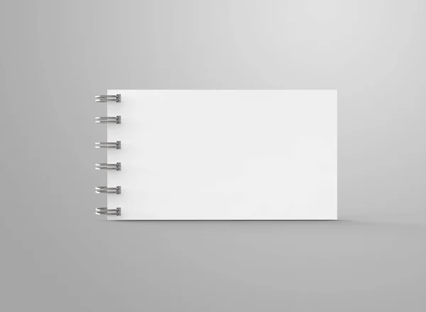 Notebook Spirale Rendering Notebook Aperto Con Spazio Vuoto Usi Design — Foto Stock