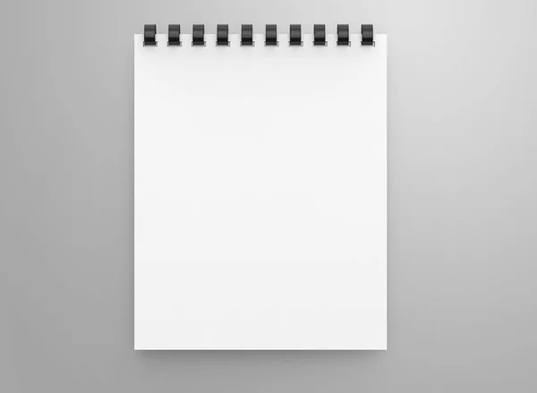 Cuaderno Espiral Render Cuaderno Abierto Con Espacio Vacío Para Usos — Foto de Stock