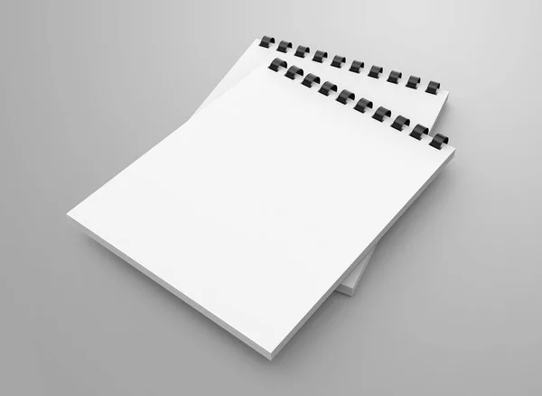 Σημειωματάριο σπιράλ σε 3d καθιστούν — Φωτογραφία Αρχείου