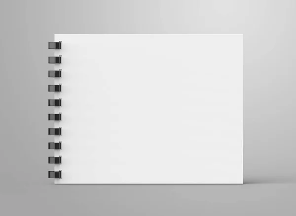 Спиральный Ноутбук Рендеринге Открытый Ноутбук Пустым Пространством Использования Дизайне — стоковое фото