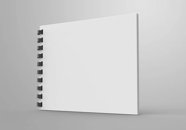 Zápisník Spirála Vykreslení Otevřít Poznámkový Blok Prázdný Prostor Pro Design — Stock fotografie