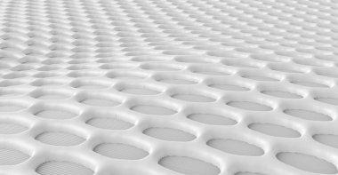 Örgü örme kumaş, 3d render tasarım için fiber dokuma kullanır, closeup bak