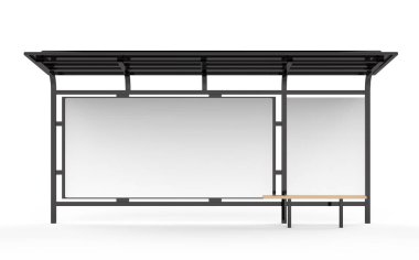 3D render otobüs sığınak