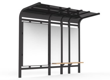 3D render otobüs sığınak