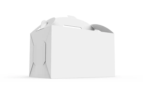 Blank Paper Box Handle Gift Food Carton Package Render Design — Stock Photo, Image