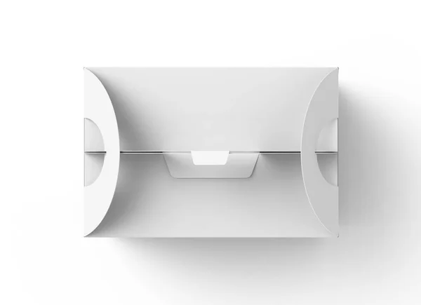 Białe pudełko z uchwytem — Zdjęcie stockowe