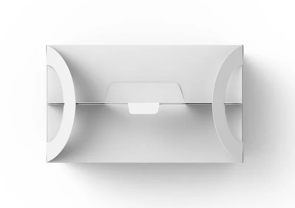 Λευκό Κουτί Χερούλι Δώρο Τροφίμων Χάρτινη Συσκευασία Καθιστούν Για Σχεδιασμό — Φωτογραφία Αρχείου