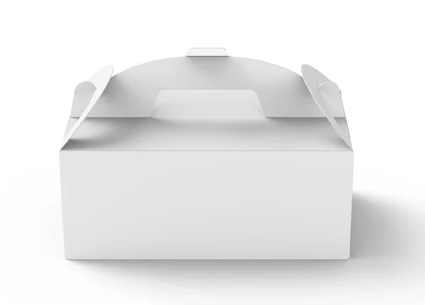 White box with handle — Stock Photo, Image